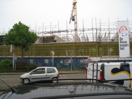 Wanden van 2de etage staan.